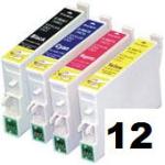 12 Pack Epson Multi pack Compatible  Ink Cartridges 3 Full Sets