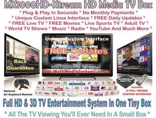 Smart MX1000HD-Xtream HD IPTV Streaming Media TV Box