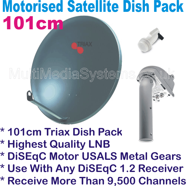 101cm Motorised Dish Pack Including Dish Motor And LNB