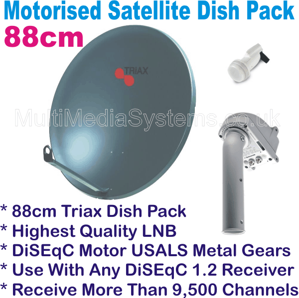 88cm Motorised Dish Pack Including Dish Motor And LNB
