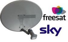 60cm-Sky Freesat Dish Zone-2 MK4 Plus Brackets & Octo LNB 8 Outputs