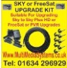10Mtr Sky or FreeSat Upgrade Kit Black Cable Connectors And Quad LNB