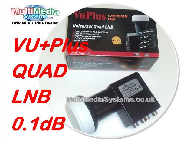 VU+Plus Dark Gold 0.1dB HD Quad LNB